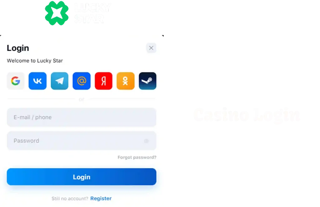 luckystar casino login